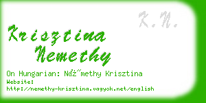 krisztina nemethy business card